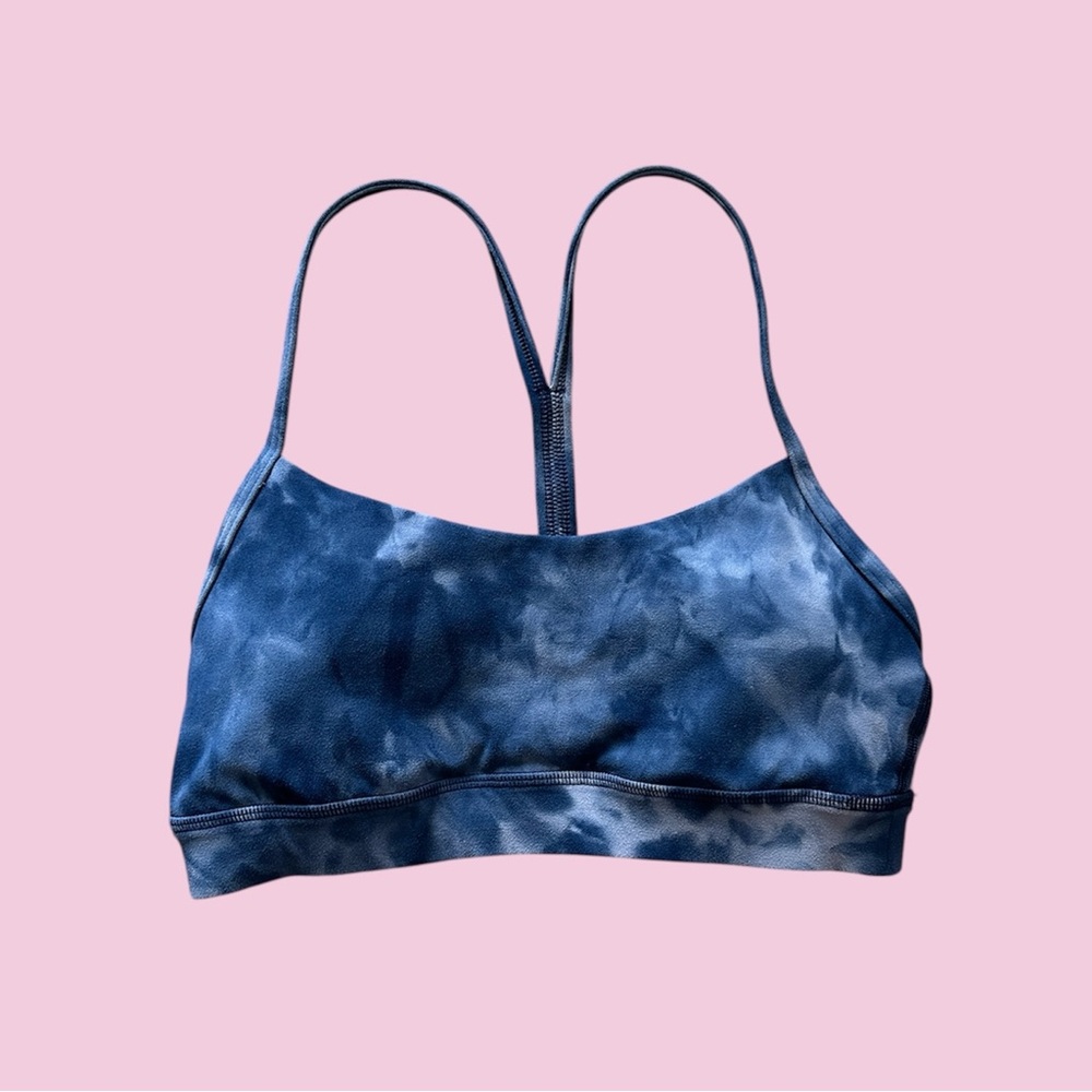 Lululemon Flow Y Nulu Bra | Grey & Black Tie-Dye | Size 4